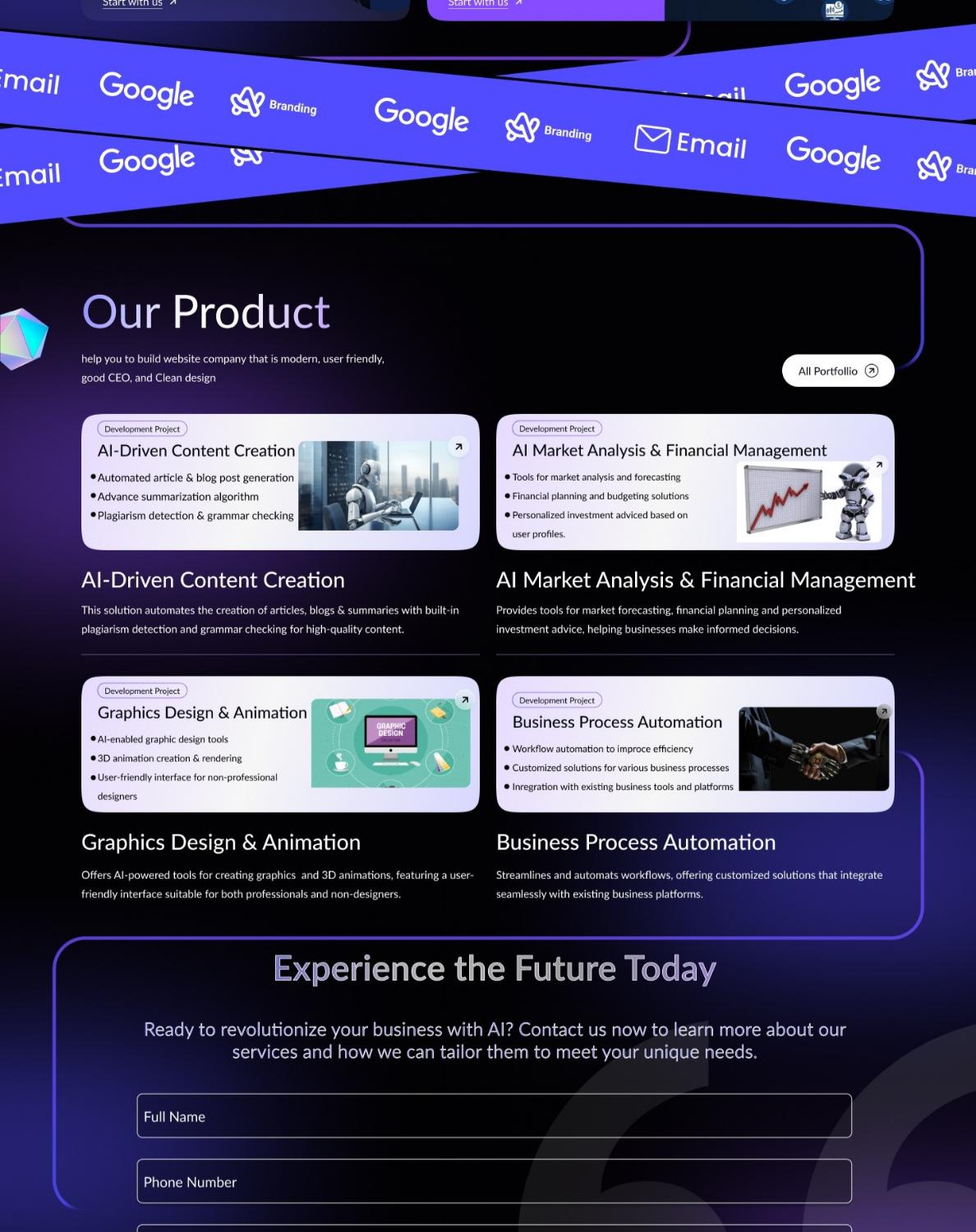 TumzyTech AI Company Website