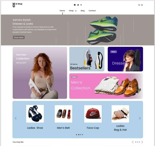 B-Shop Fashion Website