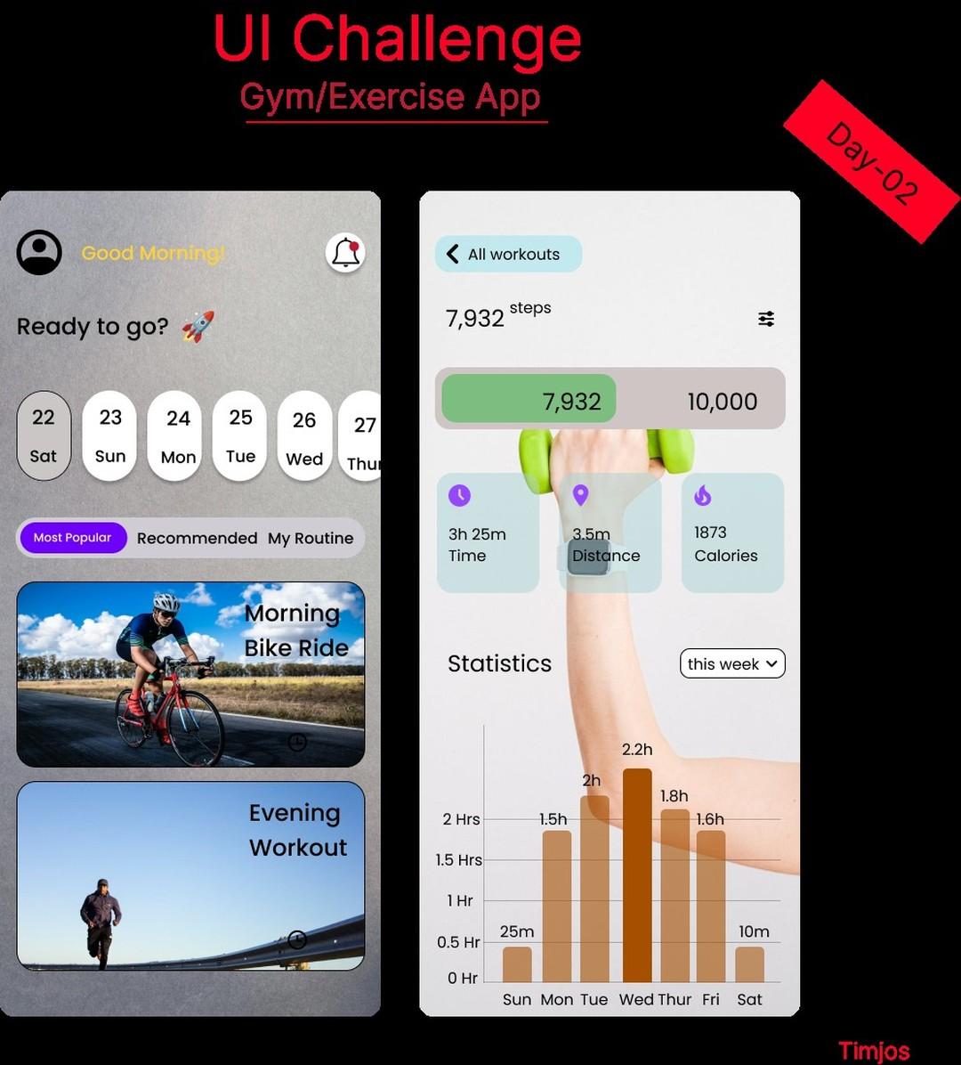 Gym & Exercise App UI